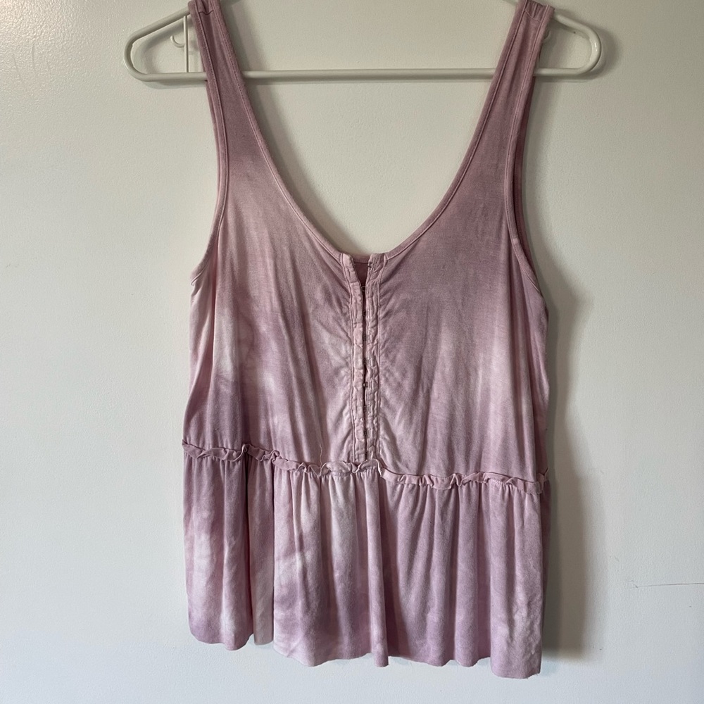 american eagle, size S, purple and white tie dye